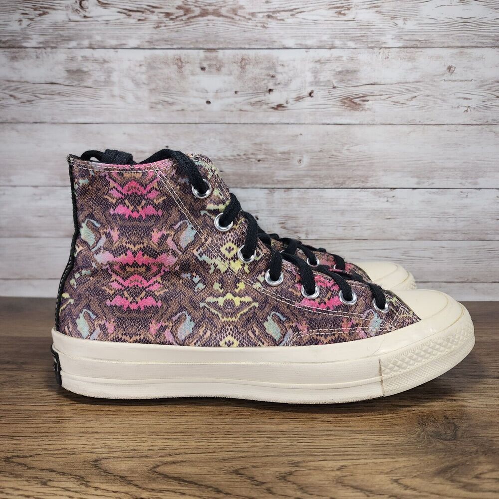 Converse Chuck Taylor High 70 Digital Daze Satin Multicolor Sneakers Womens Sz 8
